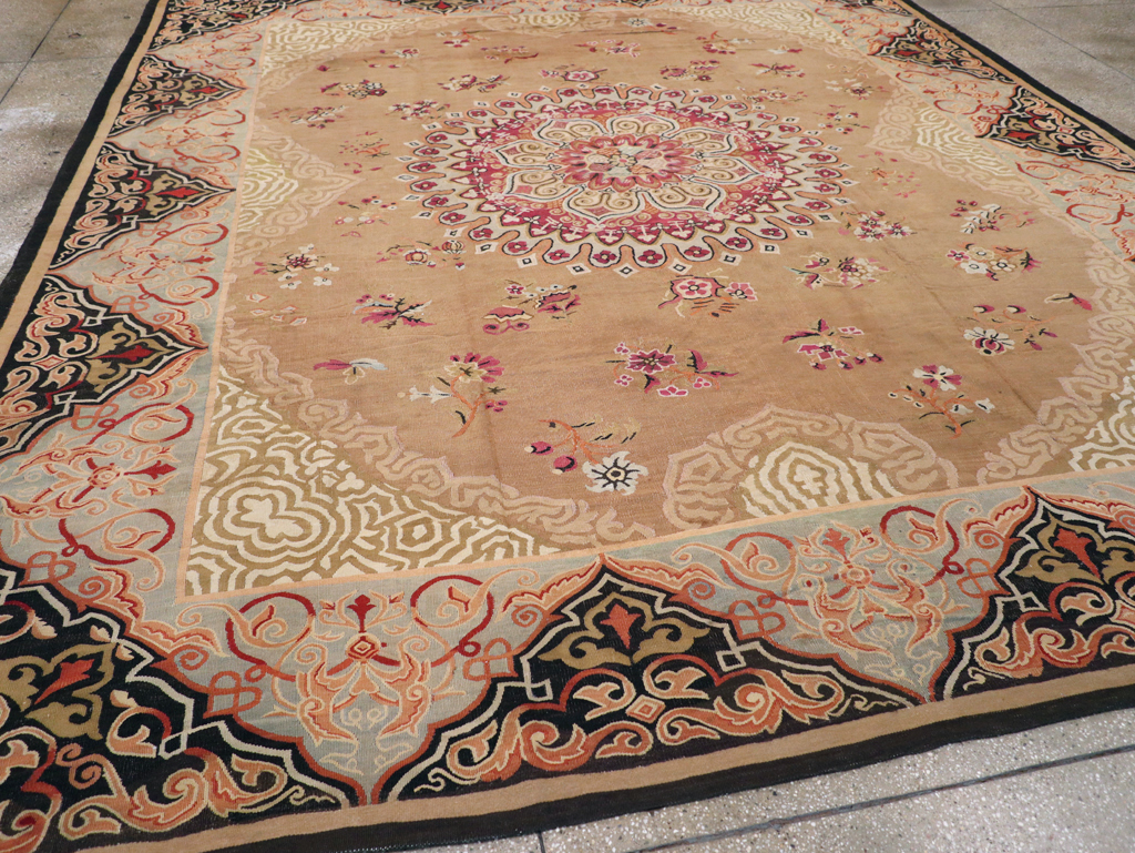 Antique French Aubusson Carpet, No.13841 - Gss
