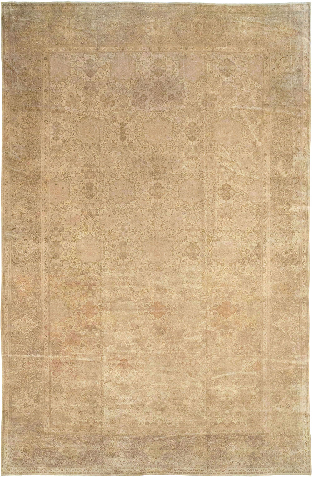 Vintage Persian Tabriz Oversize Carpet, No.13854 - Gss