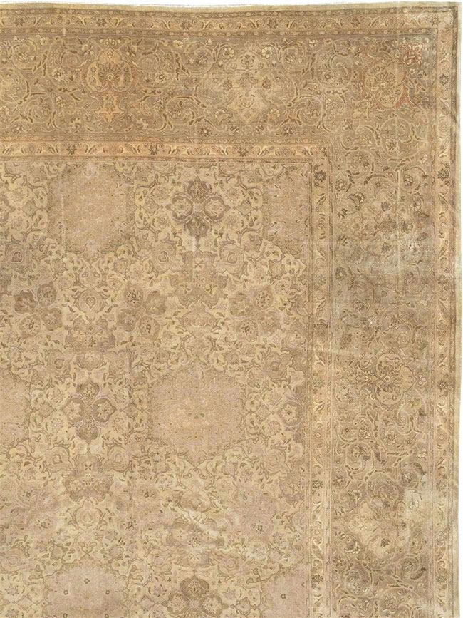 Vintage Persian Tabriz Oversize Carpet, No.13854 - Gss