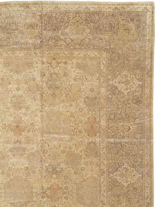 Vintage Persian Tabriz Oversize Carpet, No.13854 - Gss