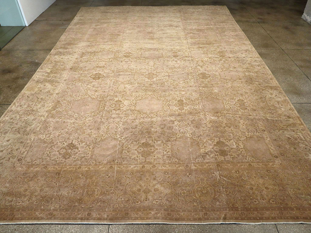 Vintage Persian Tabriz Oversize Carpet, No.13854 - Gss