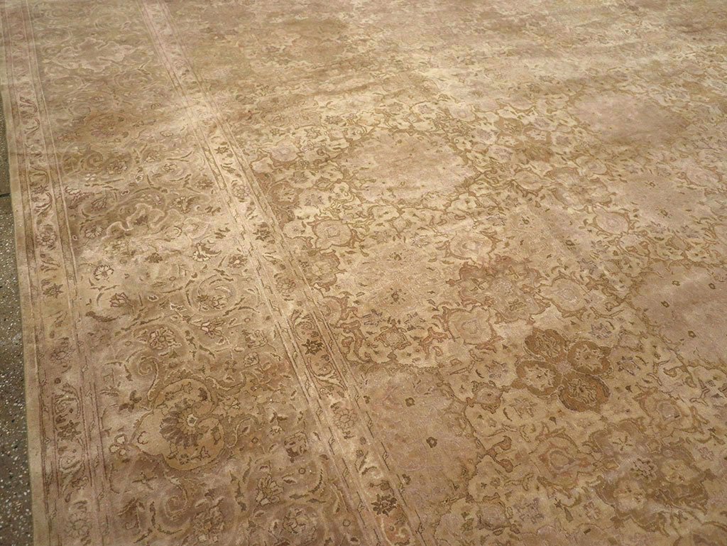 Vintage Persian Tabriz Oversize Carpet, No.13854 - Gss
