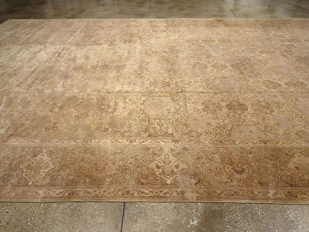 Vintage Persian Tabriz Oversize Carpet, No.13854 - Gss
