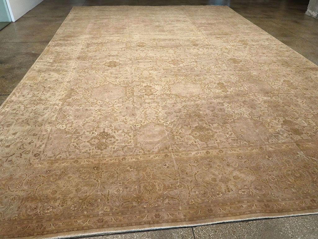 Vintage Persian Tabriz Oversize Carpet, No.13854 - Gss