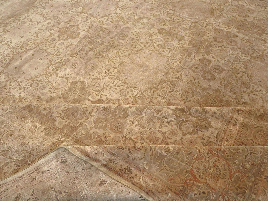 Vintage Persian Tabriz Oversize Carpet, No.13854 - Gss