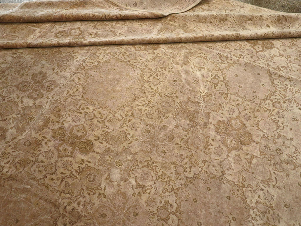 Vintage Persian Tabriz Oversize Carpet, No.13854 - Gss