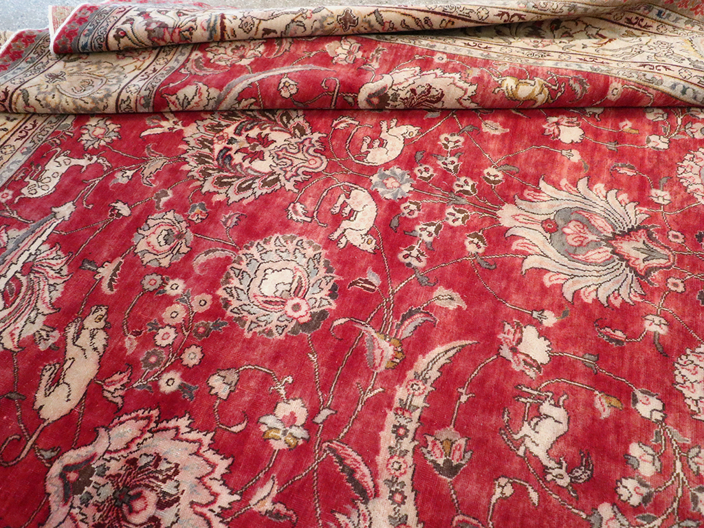 Vintage Persian Tabriz Carpet, No.13859 - Gss