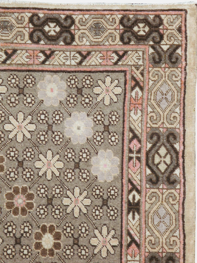 Vintage East Turkestan Khotan Rug, No.13885 - Gss