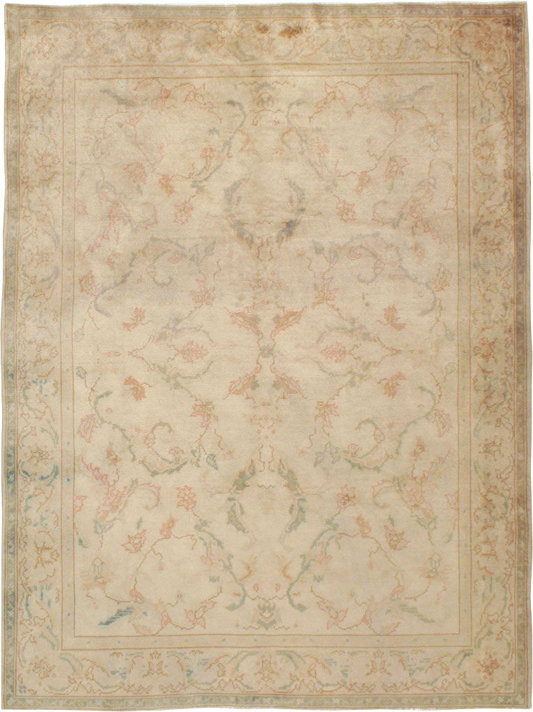 Antique Turkish Oushak Carpet, No.13910 - Gss