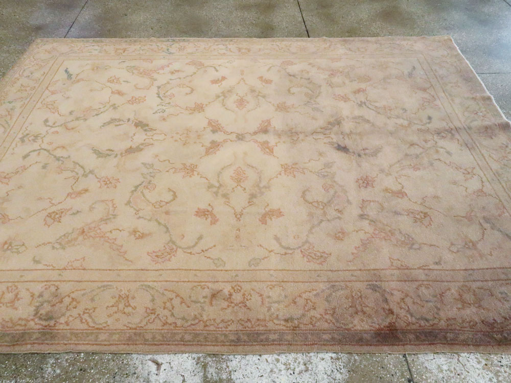 Antique Turkish Oushak Carpet, No.13910 - Gss
