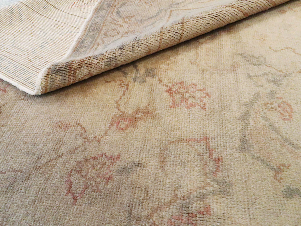 Antique Turkish Oushak Carpet, No.13910 - Gss