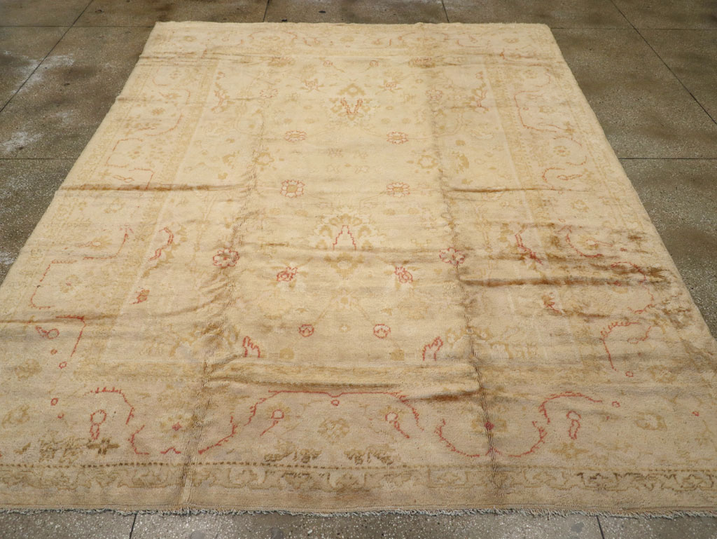 Antique Turkish Oushak Carpet, No.13914 - Gss