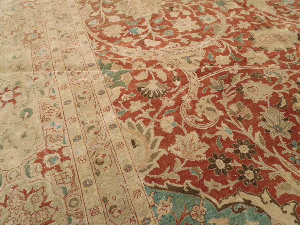 Vintage Persian Tabriz Carpet, No.13920 - Gss