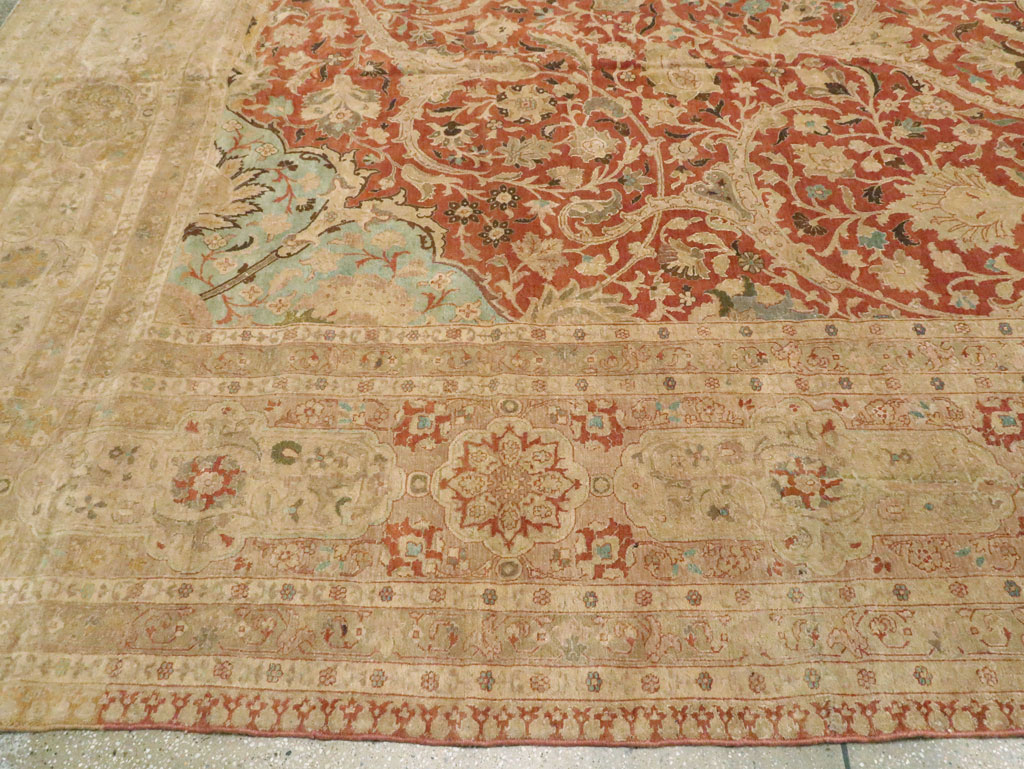 Vintage Persian Tabriz Carpet, No.13920 - Gss