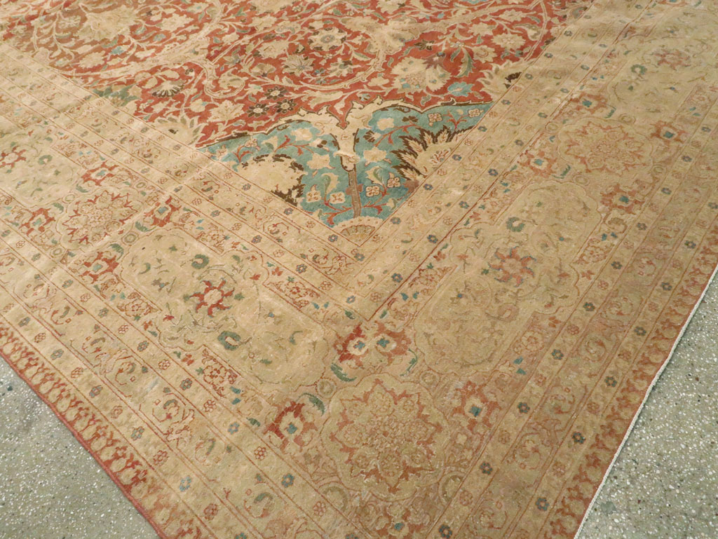 Vintage Persian Tabriz Carpet, No.13920 - Gss