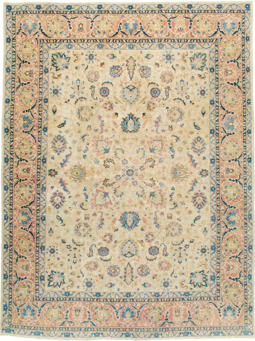 Vintage Persian Tabriz Carpet, No.13937 - Gss