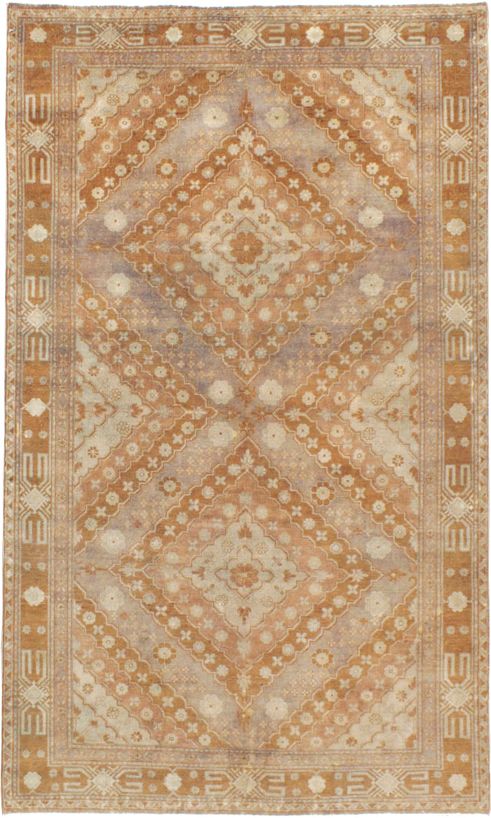 Antique East Turkestan Khotan Carpet, No.13967 - Gss
