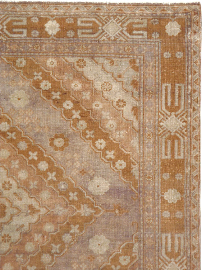Antique East Turkestan Khotan Carpet, No.13967 - Gss