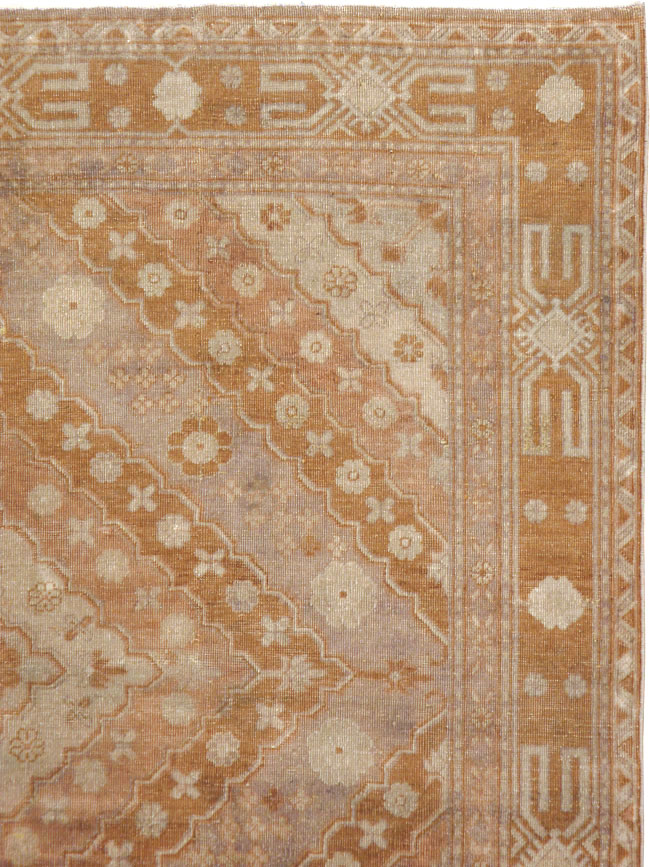 Antique East Turkestan Khotan Carpet, No.13967 - Gss