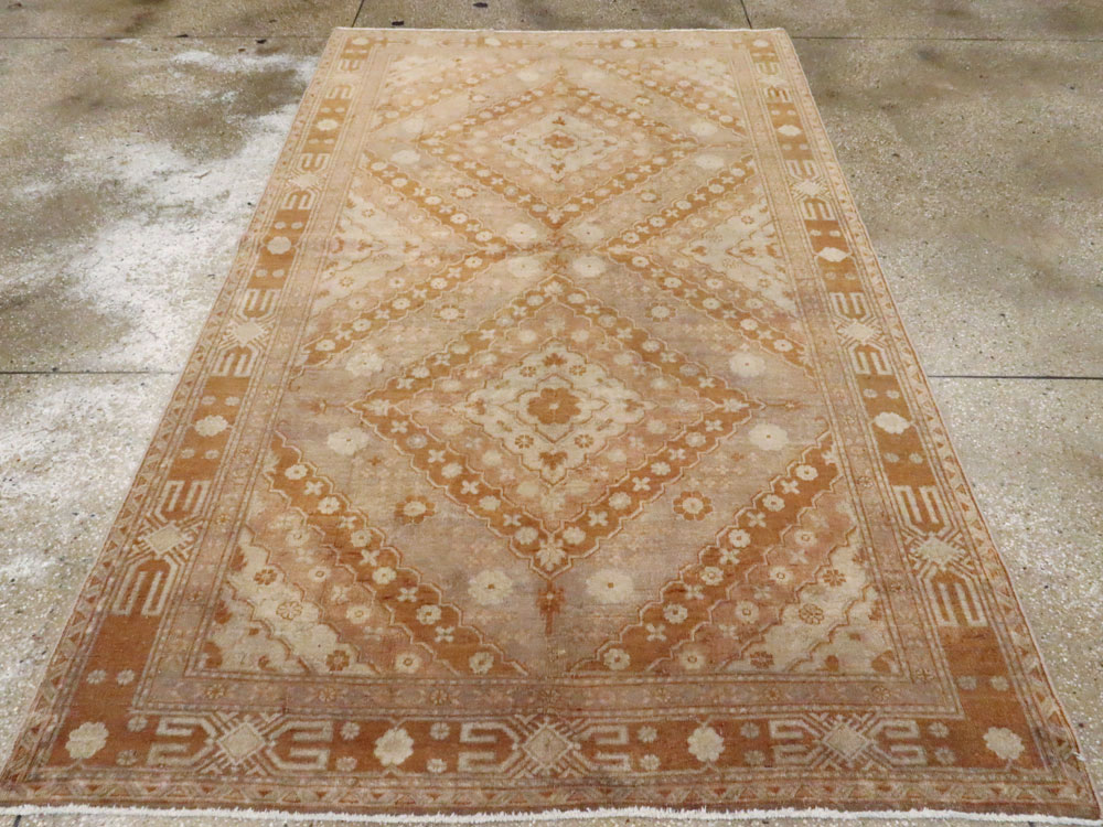 Antique East Turkestan Khotan Carpet, No.13967 - Gss