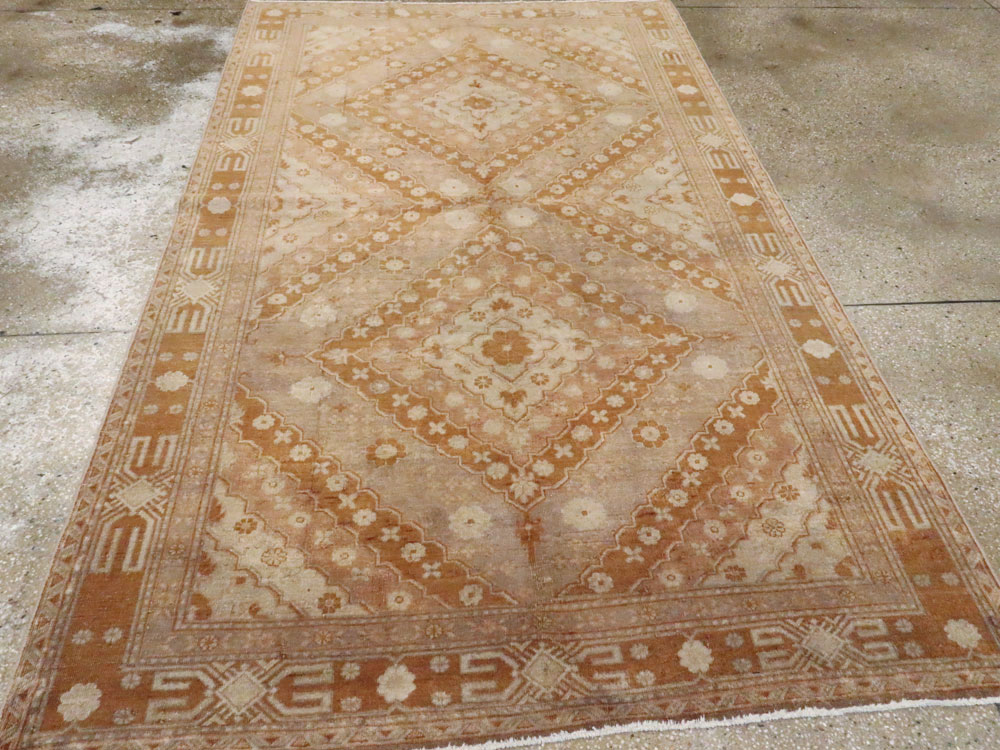 Antique East Turkestan Khotan Carpet, No.13967 - Gss