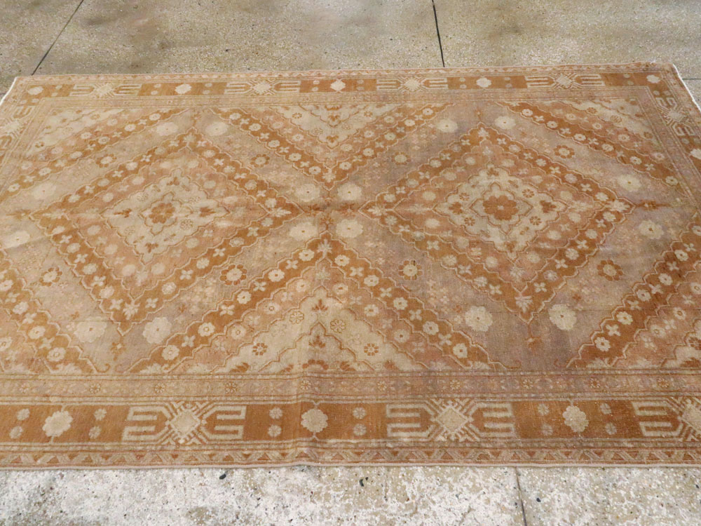 Antique East Turkestan Khotan Carpet, No.13967 - Gss