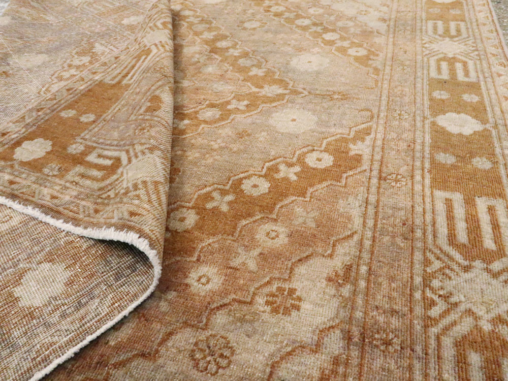 Antique East Turkestan Khotan Carpet, No.13967 - Gss