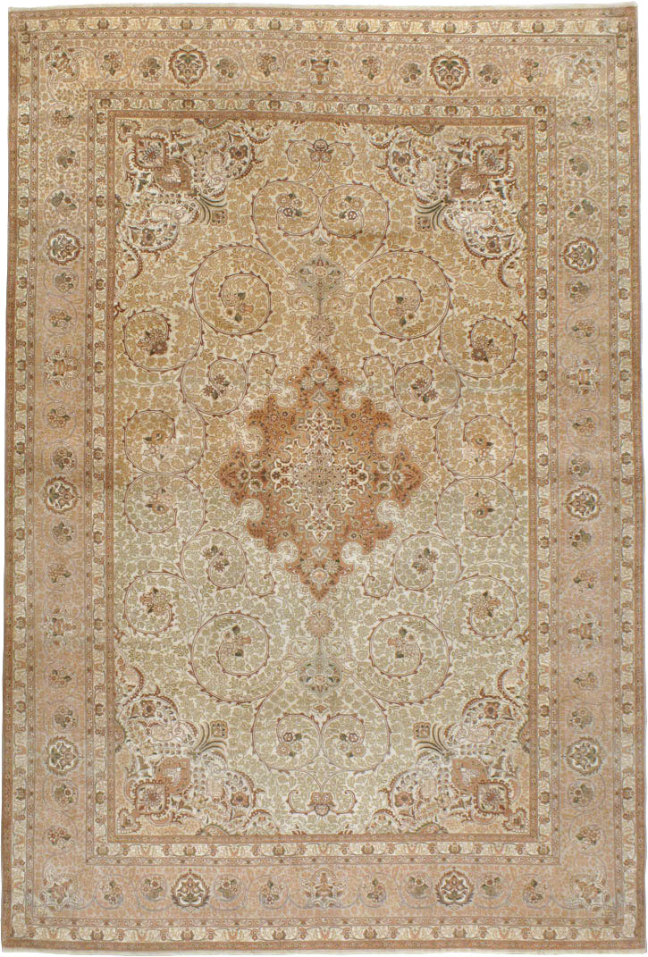 Vintage Persian Tabriz Carpet, No.13996 - Gss