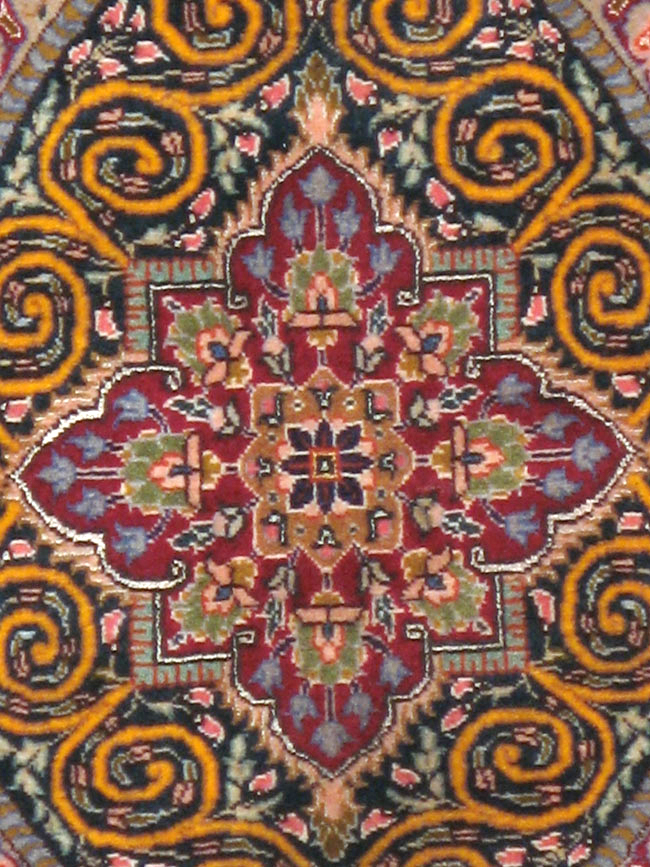 Vintage Persian Tabriz Oval Carpet (Pair: 1 of 2), No.14005 - Gss