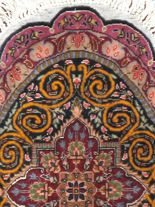 Vintage Persian Tabriz Oval Carpet (Pair: 1 of 2), No.14005 - Gss