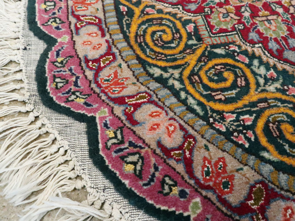 Vintage Persian Tabriz Oval Carpet (Pair: 1 of 2), No.14005 - Gss