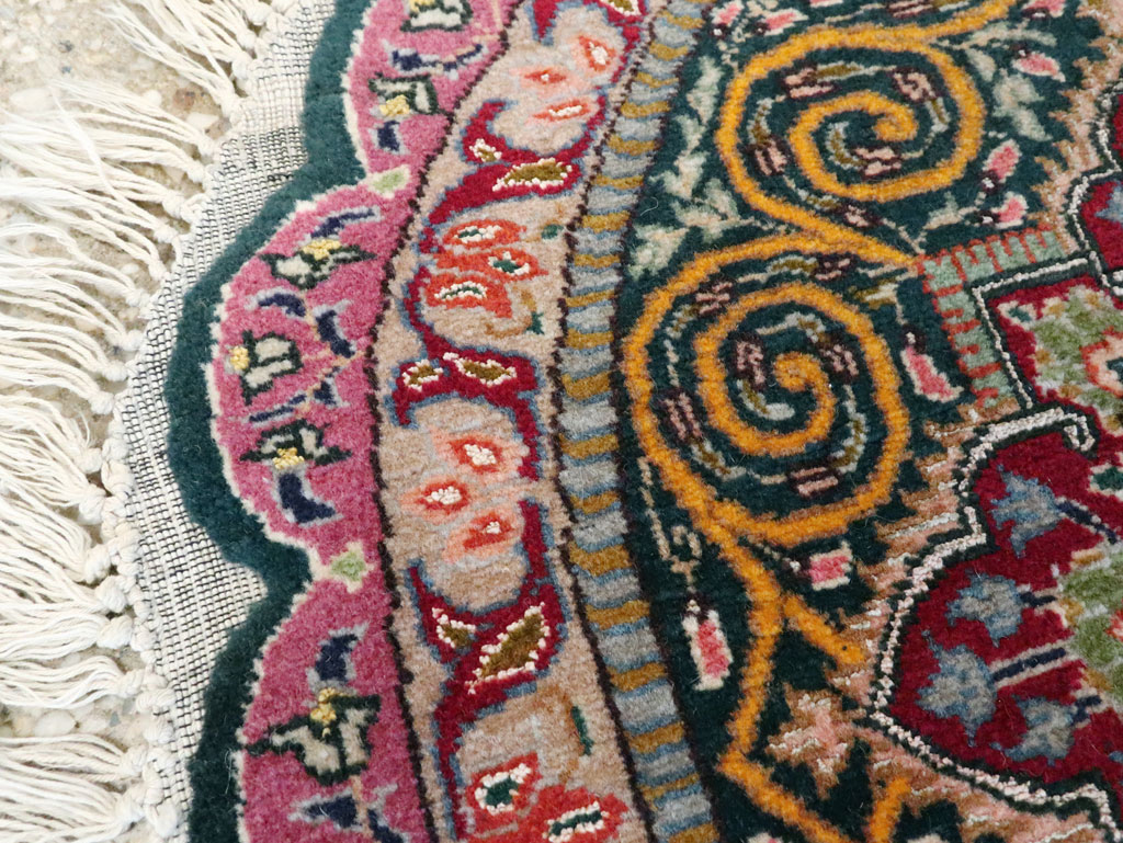 Vintage Persian Tabriz Oval Carpet (Pair: 1 of 2), No.14005 - Gss