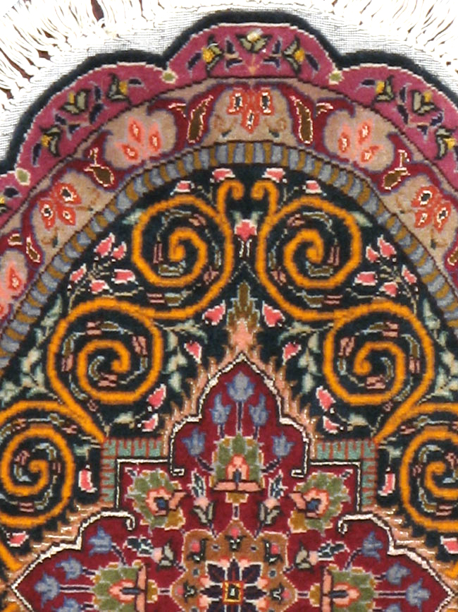 Vintage Persian Tabriz Oval Carpet (Pair: 2 of 2), No.14006 - Gss