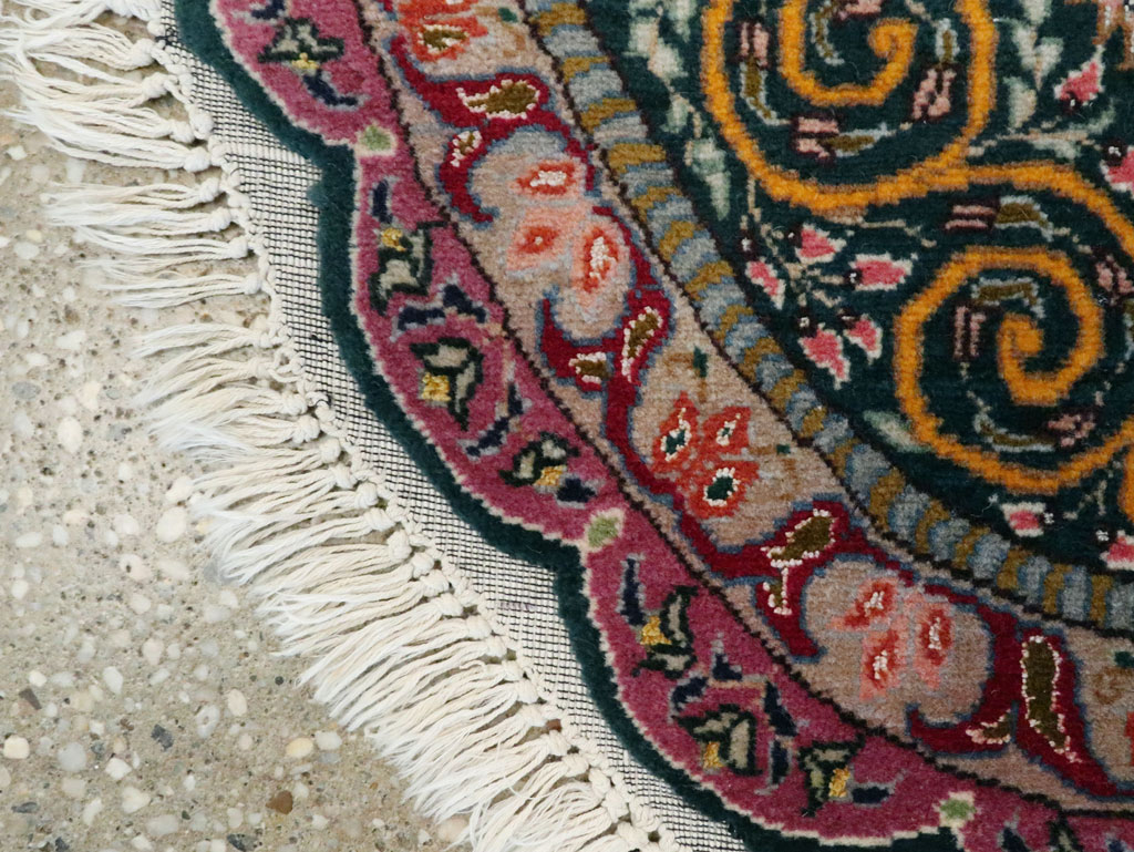 Vintage Persian Tabriz Oval Carpet (Pair: 2 of 2), No.14006 - Gss