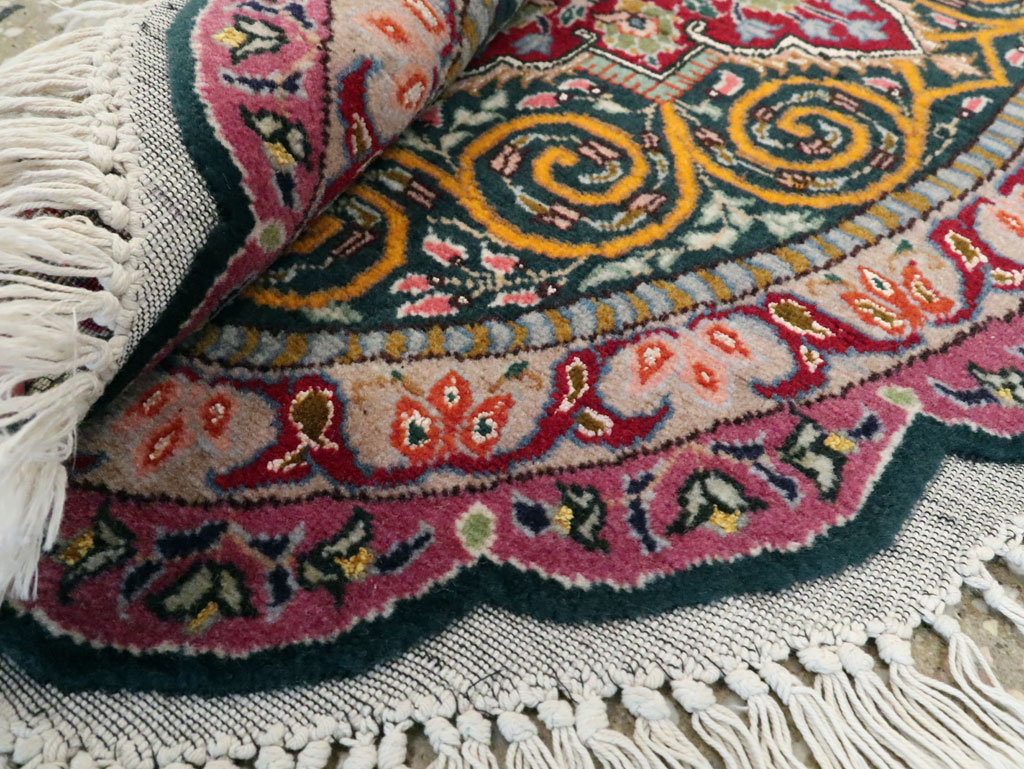 Vintage Persian Tabriz Oval Carpet (Pair: 2 of 2), No.14006 - Gss