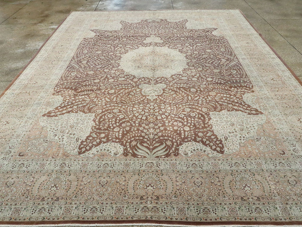 Vintage Persian Tabriz Carpet, No.14011 - Gss