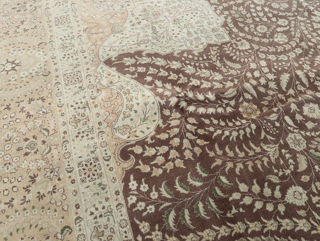 Vintage Persian Tabriz Carpet, No.14011 - Gss