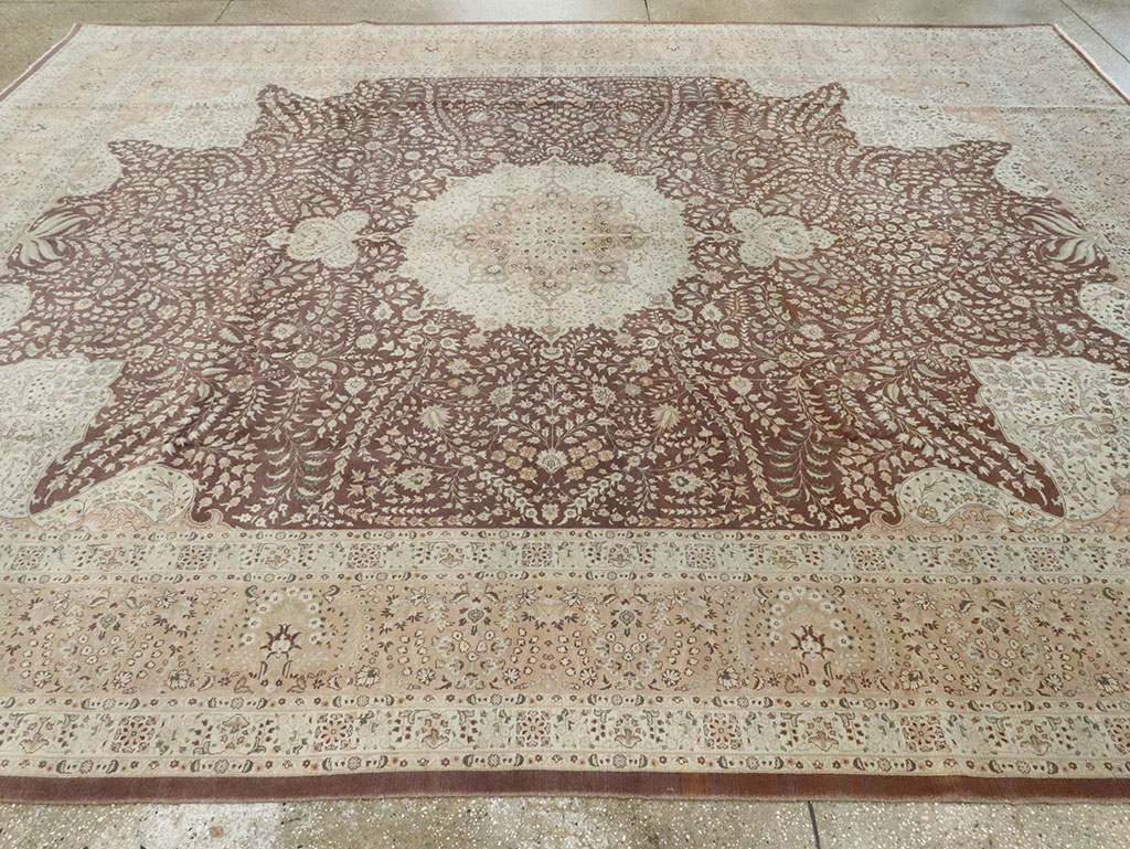Vintage Persian Tabriz Carpet, No.14011 - Gss