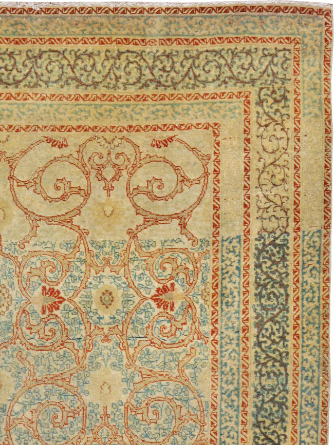 Antique Persian Tabriz Hagi Jalili Rug, No.14043 - Gss