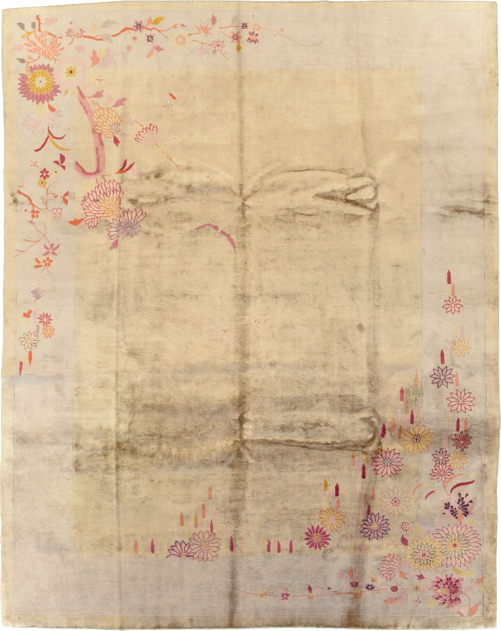 Vintage Chinese Art Deco Room Size Carpet, No.14045 - Gss