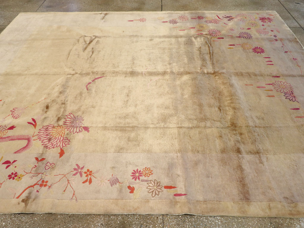 Vintage Chinese Art Deco Room Size Carpet, No.14045 - Gss
