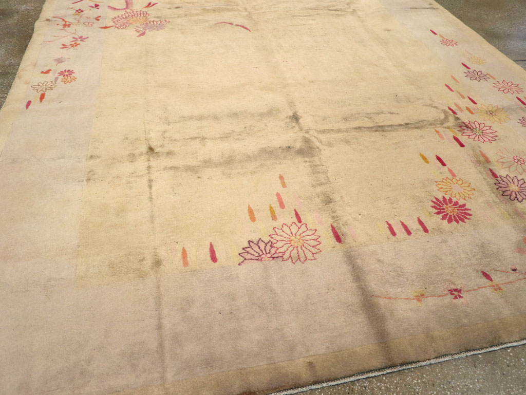 Vintage Chinese Art Deco Room Size Carpet, No.14045 - Gss