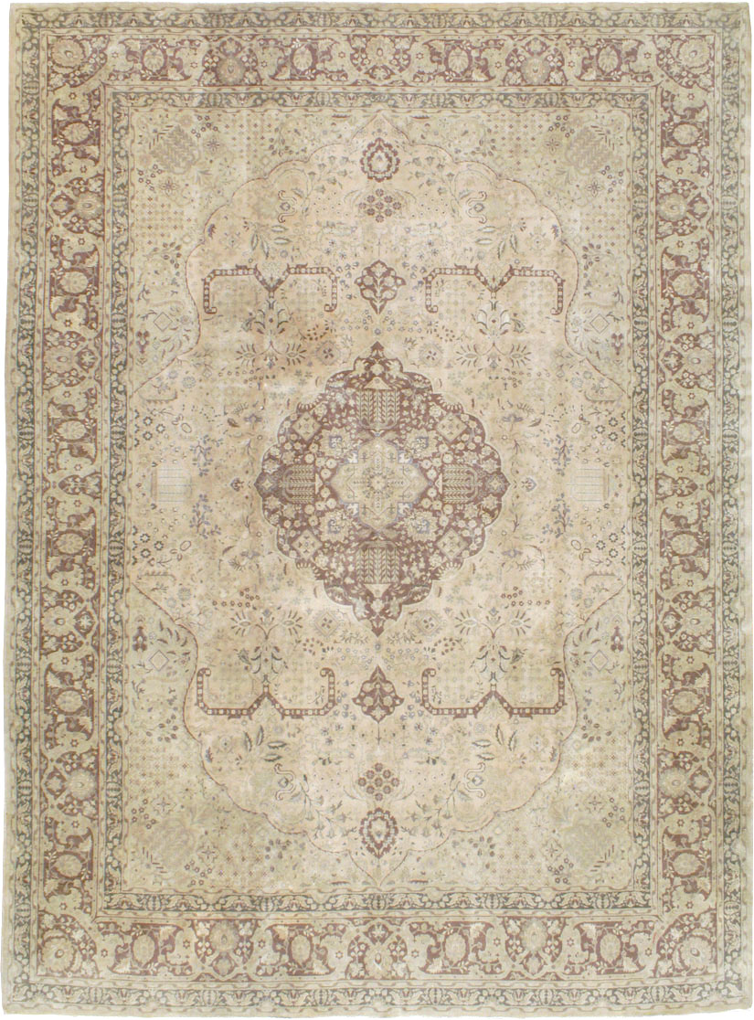 Vintage Persian Tabriz Carpet, No.14056 - Gss