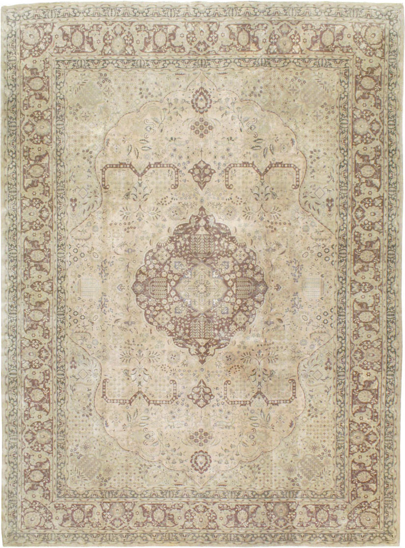 Vintage Persian Tabriz Carpet, No.14056 - Gss