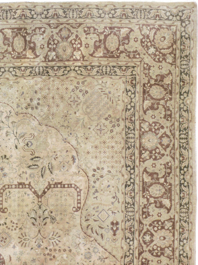 Vintage Persian Tabriz Carpet, No.14056 - Gss