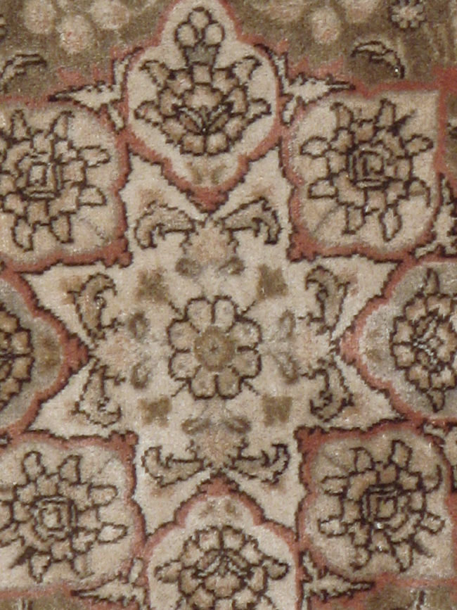 Vintage Persian Tabriz Round Carpet, No.14057 - Gss