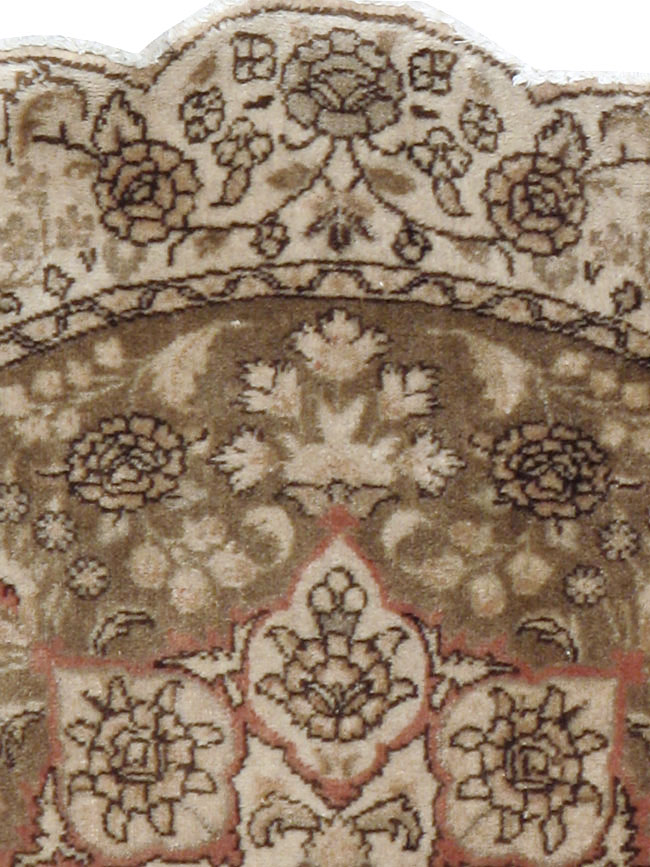 Vintage Persian Tabriz Round Carpet, No.14057 - Gss