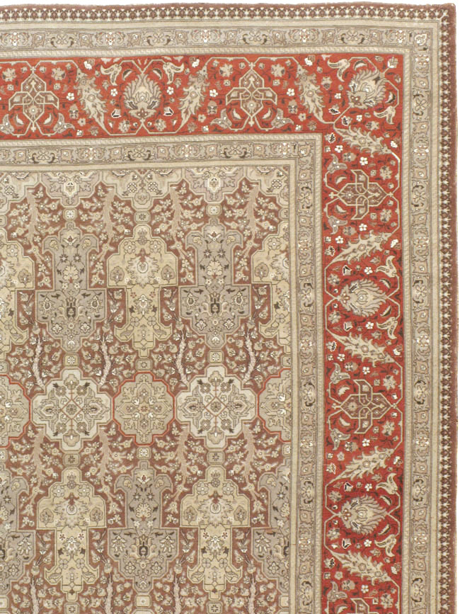 Vintage Persian Tabriz Carpet, No.14061 - Gss
