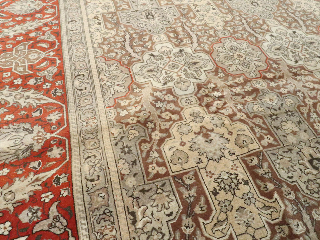Vintage Persian Tabriz Carpet, No.14061 - Gss
