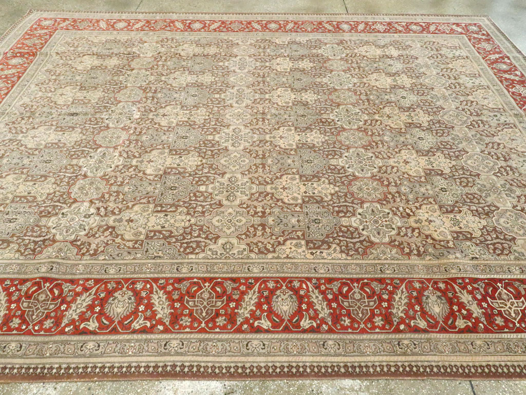 Vintage Persian Tabriz Carpet, No.14061 - Gss